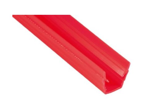 Pasek zasłaniający na profile, Czerwony, PP, 8mm, dł. 2m 10-elem., RS PRO