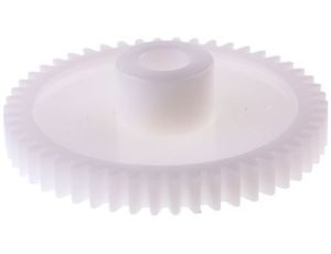 Koło zębate walcowe, moduł: 1, l.zębów: 50, śr. piasty: 16mm, śr. otworu: 8mm, POM