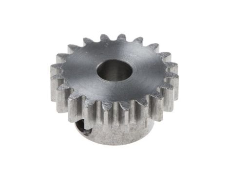 Koło zębate walcowe, moduł: 1, l.zębów: 20, śr. piasty: 14mm, śr. otworu: 6mm, Stal