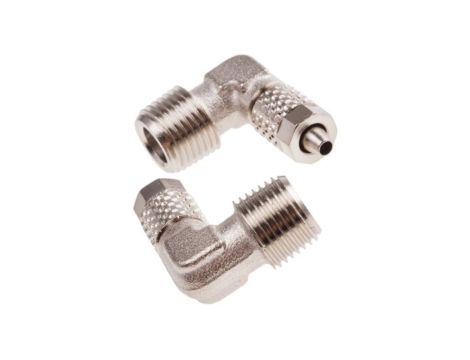 Złącze kątowe gwint R 1/8 męskie, Wciskane 4 mm RS PRO