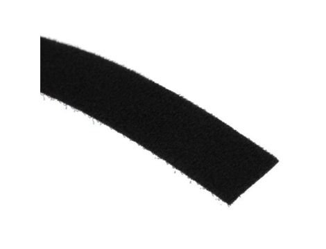 Taśma rzepowa, typu: haczyk-pętelka, dł. 10m, szer. 20mm, kolor: Czarny, RS PRO