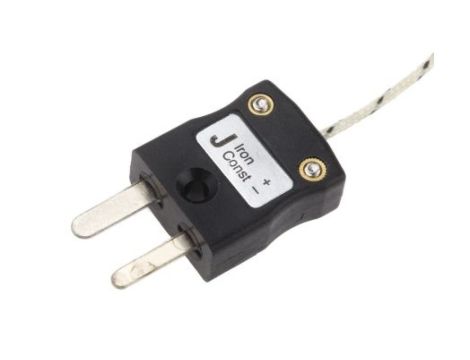 Termopara typ J do +350C 1m kabel 1m, Włókno szklane IEC
