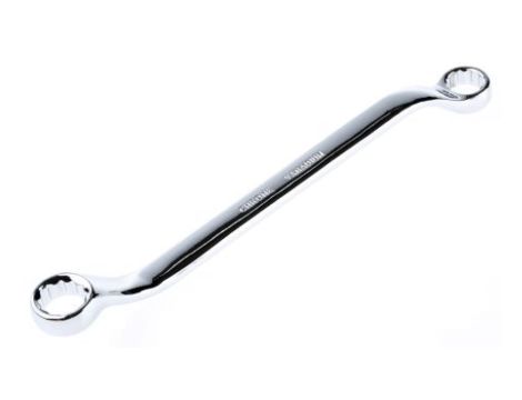 Klucz oczkowy odgięty, roz. 12 x 13 mm, dł. 206 mm, materiał: Stal chromowo-wanadowa, RS PRO