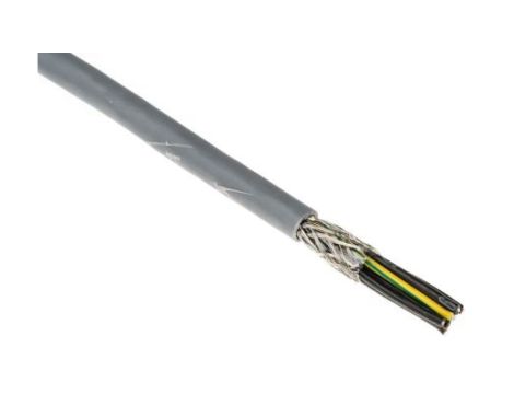 Kabel sterowniczy CY 7-żyłowy Ekranowany Polichlorek winylu PVC, 0,5 mm, 50m, 9 A, Ø 7.5mm, RS PRO