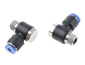 Złącze kątowe gwint R 1/8 męskie, Wciskane 4 mm RS PRO