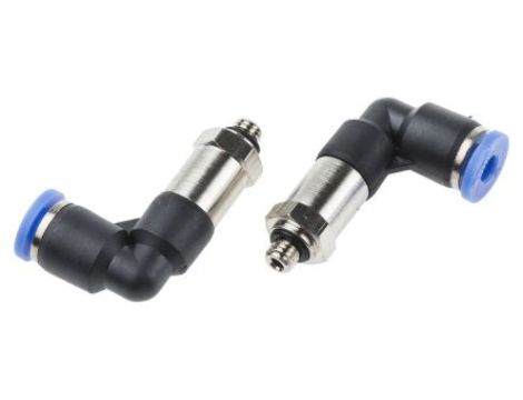 Złącze kątowe gwint M5 męskie, Wciskane 4 mm RS PRO