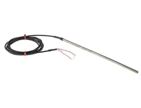 Termopara typ PT 100, -50C do +250C 250mm kabel 2m, Stal nierdzewna