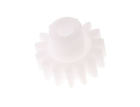 Koło zębate walcowe, moduł: 1, l.zębów: 15, śr. piasty: 8mm, śr. otworu: 4mm, POM