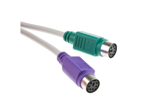 Kabel KVM, dł. 300mm - Wtyk USB A - Żeńskie 2 PS2, kolor: Szary, RS PRO