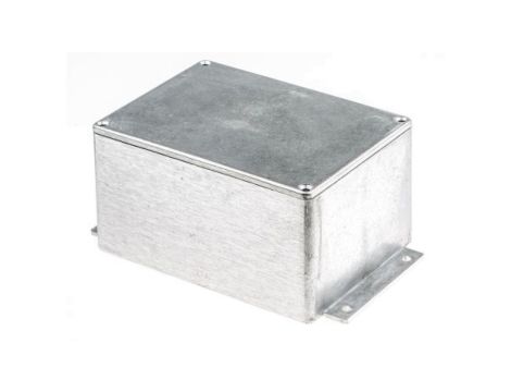 Obudowa ekranowana Srebrny z kołnierzem, 168.7 x 101.6 x 76.5mm, RS PRO