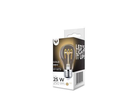 Żarówka LED Filament E27 A60 4W 230V 2000K 250lm SF złota Forever Light