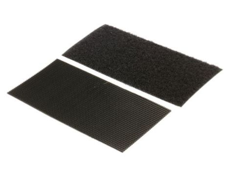 Taśma rzepowa, typu: haczyk-pętelka, dł. 100mm, szer. 50mm, kolor: Czarny, RS PRO