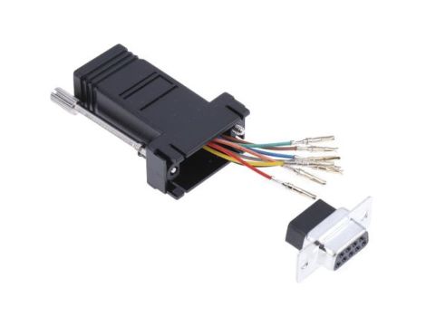 Adapter do złączy RJ, 1 portów Bez ekranowania, 9-stykowe D-sub żeńskie, RJ45