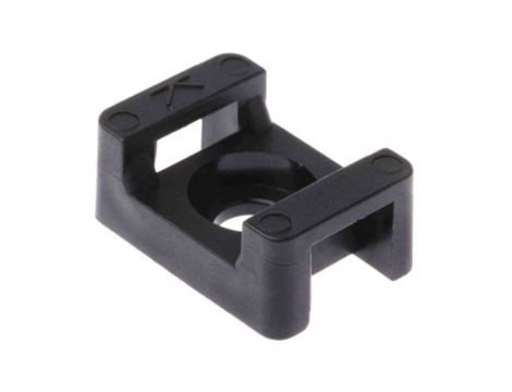 Mocowanie opaski kablowej, 23mm x 16 mm, kolor: Czarny, 250-szt., -45→ +85 C., RS PRO