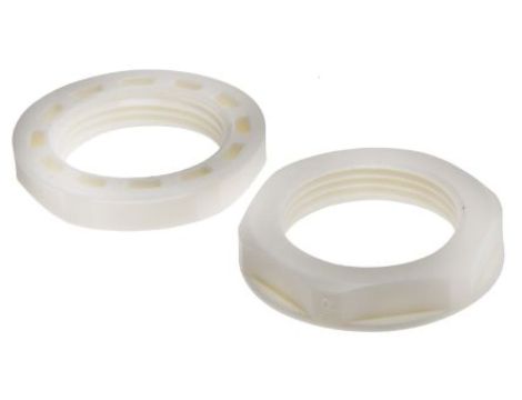 Nakrętka do dławnic kablowych, M25, IP68, kolor: Biały, materiał: Nylon 66, RS PRO
