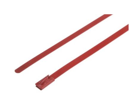 Opaska kablowa 200mm 4.6 mm Stal nierdzewna z powłoką poliestrową 100 sztuk RS PRO