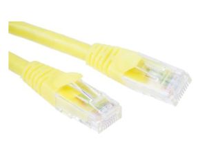 Kabel kategorii 6, Żółty, Wtyk RJ45/męski RJ45dł.: 1m, mat. koszulki: LSZH