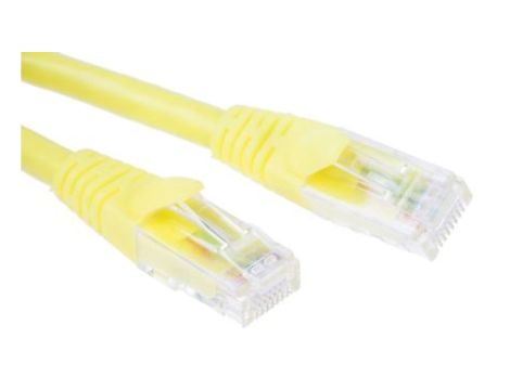 Kabel kategorii 6, Żółty, Wtyk RJ45/męski RJ45dł.: 1m, mat. koszulki: LSZH