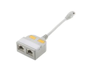 Adapter do złączy RJ, Cat5, 2 portów Ekranowane, RJ45, 150 mm