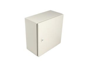 Szafka ścienna rozdzielcza RAL 7032, materiał: Stal, IP66, 400 x 400 x 210mm, RS PRO