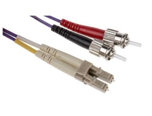 Kabel światłowodowy, średnica: 50/125m, OM3 Wielomodowy, Fioletowy, LC/ST