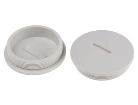 Zaślepka, Szary M50 x 1.5 Gwintowany, Nylon 66, Zaślepianie, 49.9mm 55.5mm RS PRO