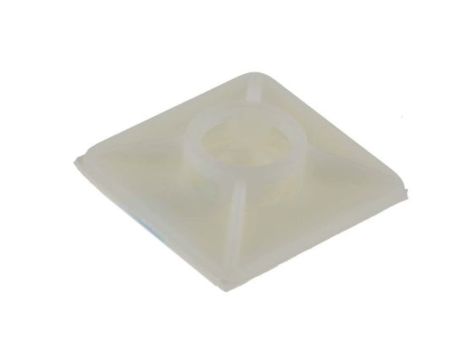 Mocowanie opaski kablowej samoprzylepne, 26.3mm x 26,3 mm, kolor: Naturalny, 100-szt., RS PRO