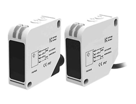 Czujniki fotoelektryczne Przez odbicie belki Przekaźnik NO/NC w obudowie prostokątnej zakres 60 m