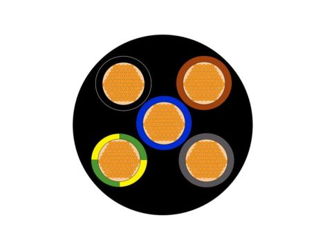 Sieciowy kabel zasilający 5 Core CPE Sheath Czarny 12.2mm od , 450/750 V AC