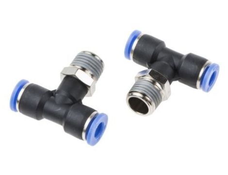 Adapter gwintowany teowy typu gwint – rura, 10 barów