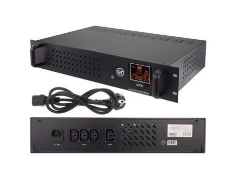 GT POWERbox UPS 850VA/510W 3x IEC C13 1x Schucko 19 USB