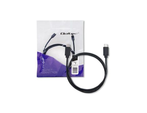 Qoltec Kabel USB 2.0 typ C męski USB 2.0 typ C męski 1.4m Czarny