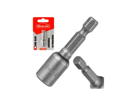 Bit końcówka do wkrętarki pod łeb sześciokątny 8mm x 50mm z magnesem SW-8