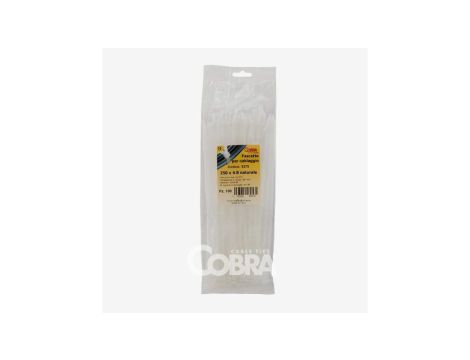 Opaska kablowa 175x4,8 biała COBRA 9250 /100szt./