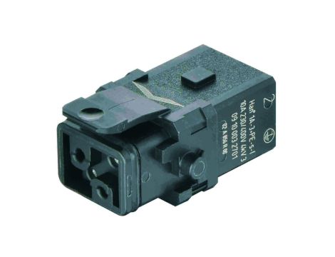 Złącze Han 1A prostokątne żeńskie 3pin +PE 09100032701