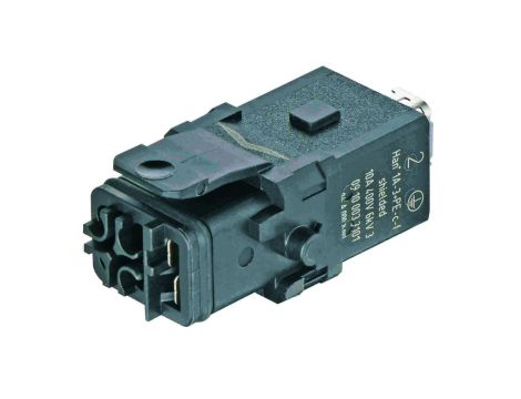 Złącze Han 1A prostokątne żeńskie ekranowane 3pin +PE 09100033101