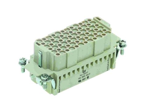 Złącze prostokątne żeńskie Han bez styków 72pin 250V 09160723101