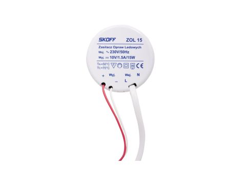 SKOFF Zasilacz led 10V 15W ZOL 15 do opraw ledowych schodowych