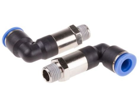 Złącze kątowe gwint R 1/4 męskie, Wciskane 10 mm RS PRO