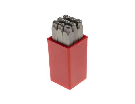 Zestaw wybijaków cyfr, H 4mm, 9-szt., (0 → 8), RS PRO