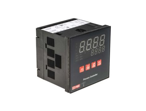 Regulator temperatury PID panelowy 3-wyjściowy, Uz 100→ 240 V prądu zmiennego, 0→ +50 C., 96 x 96mm,