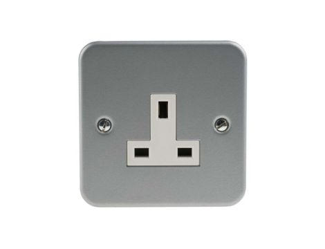 Gniazdo wtykowe natynkowe kolor Szary W budynkach, 13A, IP20 230V ac
