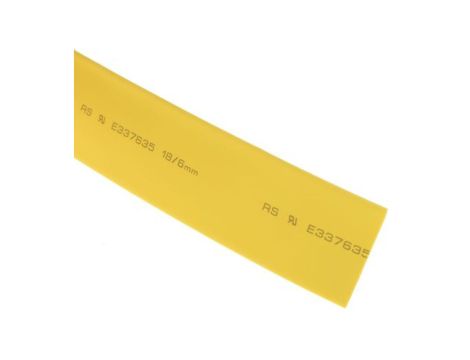 Osłona termokurczliwa żółta 3:1, średnica 18mm, dł. 3m, RS PRO