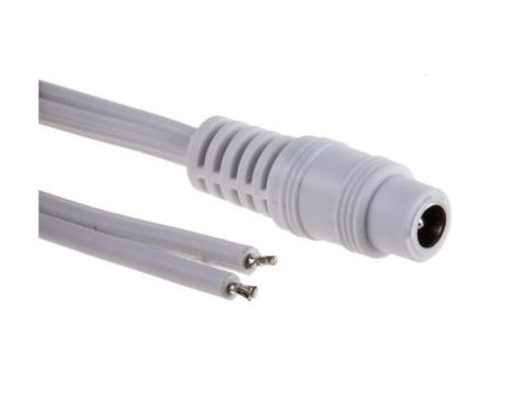 Przewód zasilający, 1.8m, 7 A, Biały, złącze A: Przewód z wtykiem 2,1 mm, złącze B: Bez zakończenia