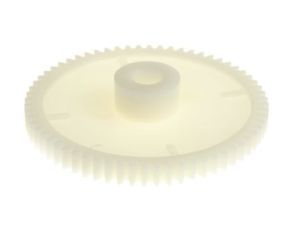 Koło zębate walcowe, moduł: 1, l.zębów: 64, śr. piasty: 18mm, śr. otworu: 8mm, POM