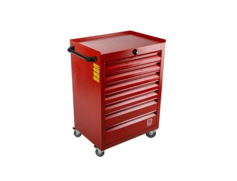 Szafka na rolkach, na kółkach, 7-szufladowa, 970 x 630 x 450mm, materiał: Stal, RS PRO