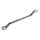 Klucz oczkowy odgięty, roz. 17 x 19 mm, dł. 270 mm, materiał: Stal chromowo-wanadowa, RS PRO