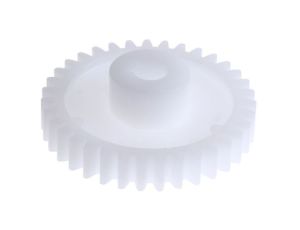 Koło zębate walcowe, moduł: 1, l.zębów: 35, śr. piasty: 14mm, śr. otworu: 6mm, POM