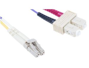 Kabel światłowodowy, średnica: 50/125m, OM3 Wielomodowy, Fioletowy, LC/SC