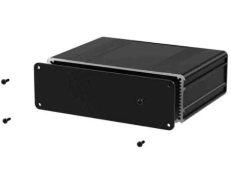 Obudowa urządzeń elektronicznych, Aluminium, Czarny, 160 x 169.8 x 53.8mm, RS PRO